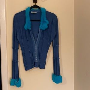Vintage Monah Li Blue Sweater